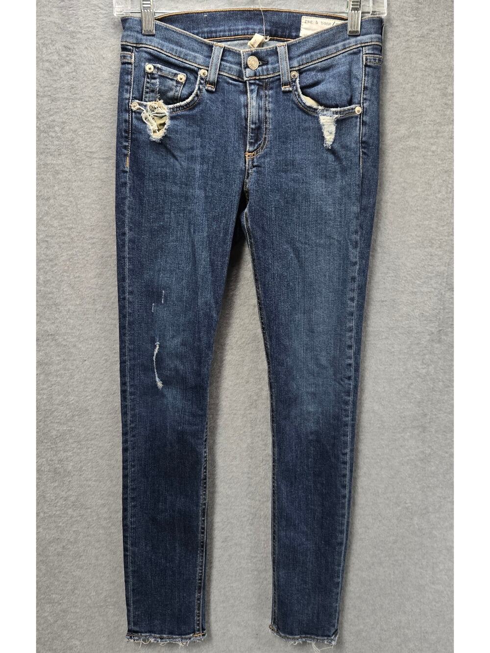 Rag & Bone Distressed Ankle Skinny Jeans Size 25